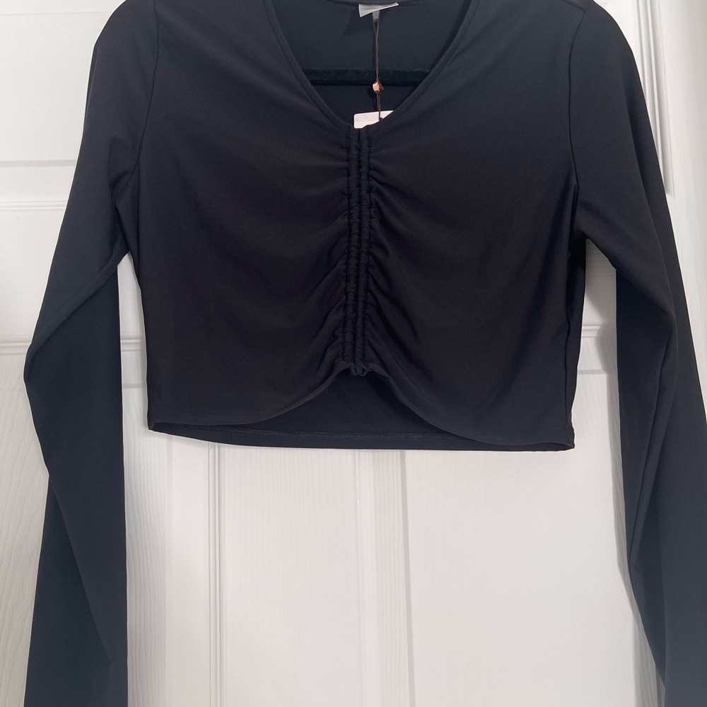 CALIA Black Ruched Rashguard - Picture 3 of 4